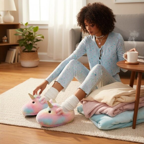 The Rebel Rainbow Print Tie Front Top & High Waist Lounge Pants Soft Stretch Set - Picture 3 of 6